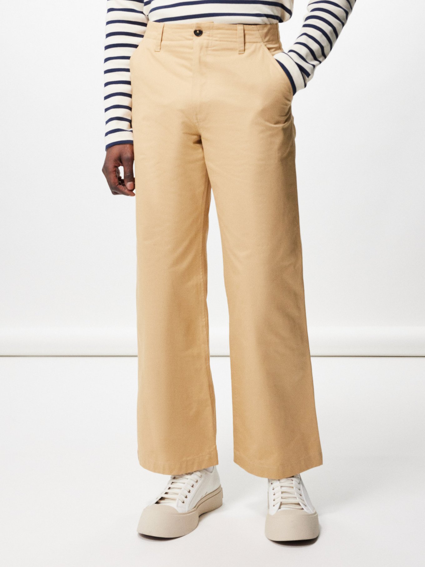 Cotton-gabardine straight-leg trousers | Marni