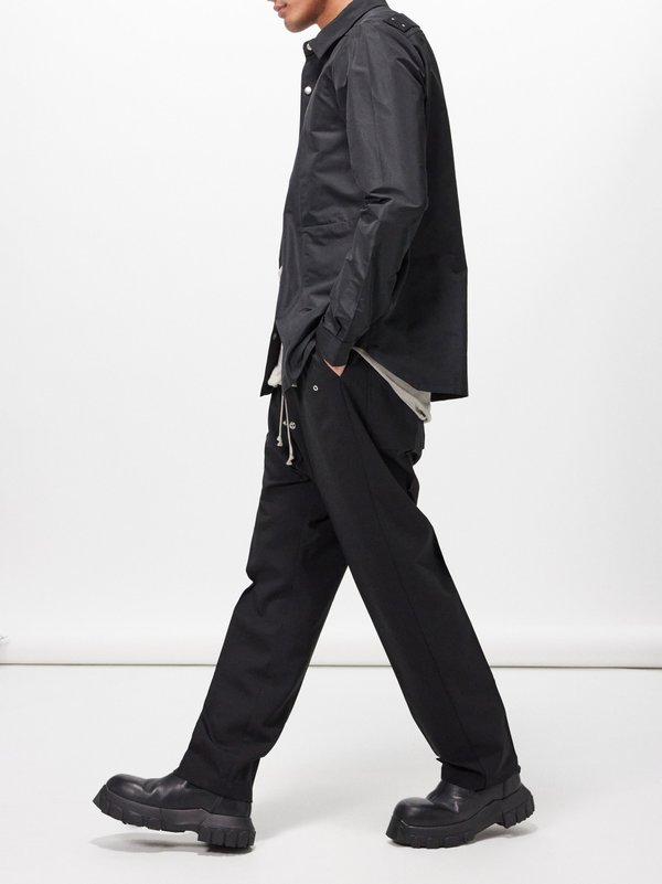 Rick Owens Bela drawstring-waist wool-blend trousers