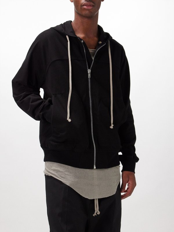 Rick Owens Zipped cotton-jersey hoodie