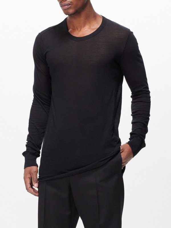 Rick Owens Basic cotton long-sleeved T-shirt