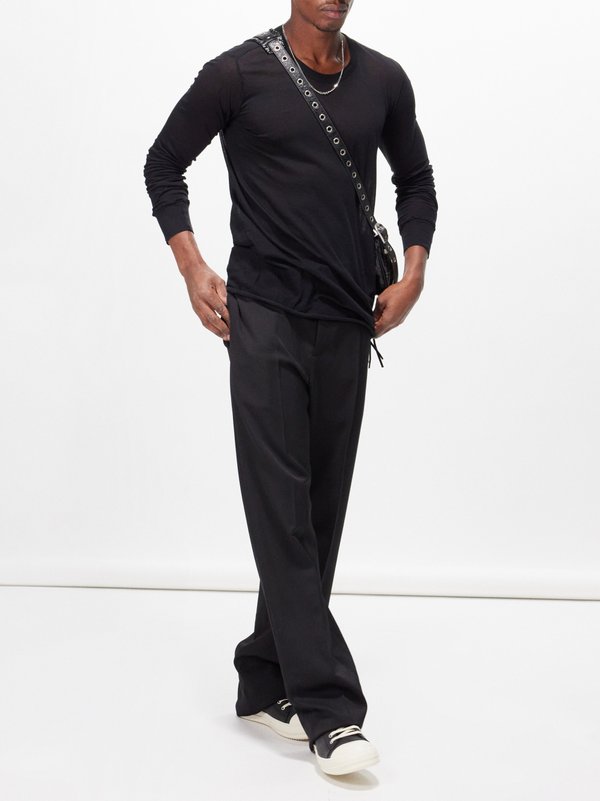Rick Owens cotton long-sleeve shirt - Black