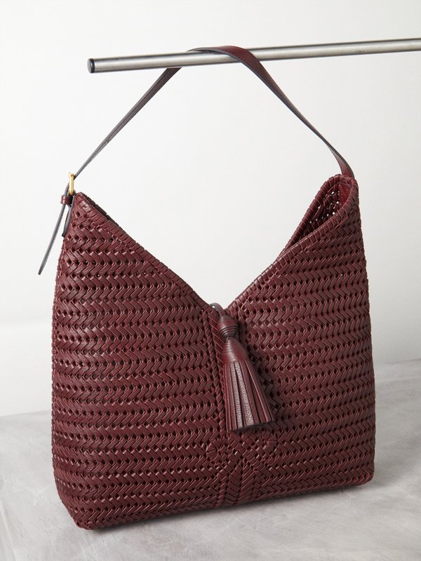 Anya Hindmarch Neeson tassel braided-leather hobo bag