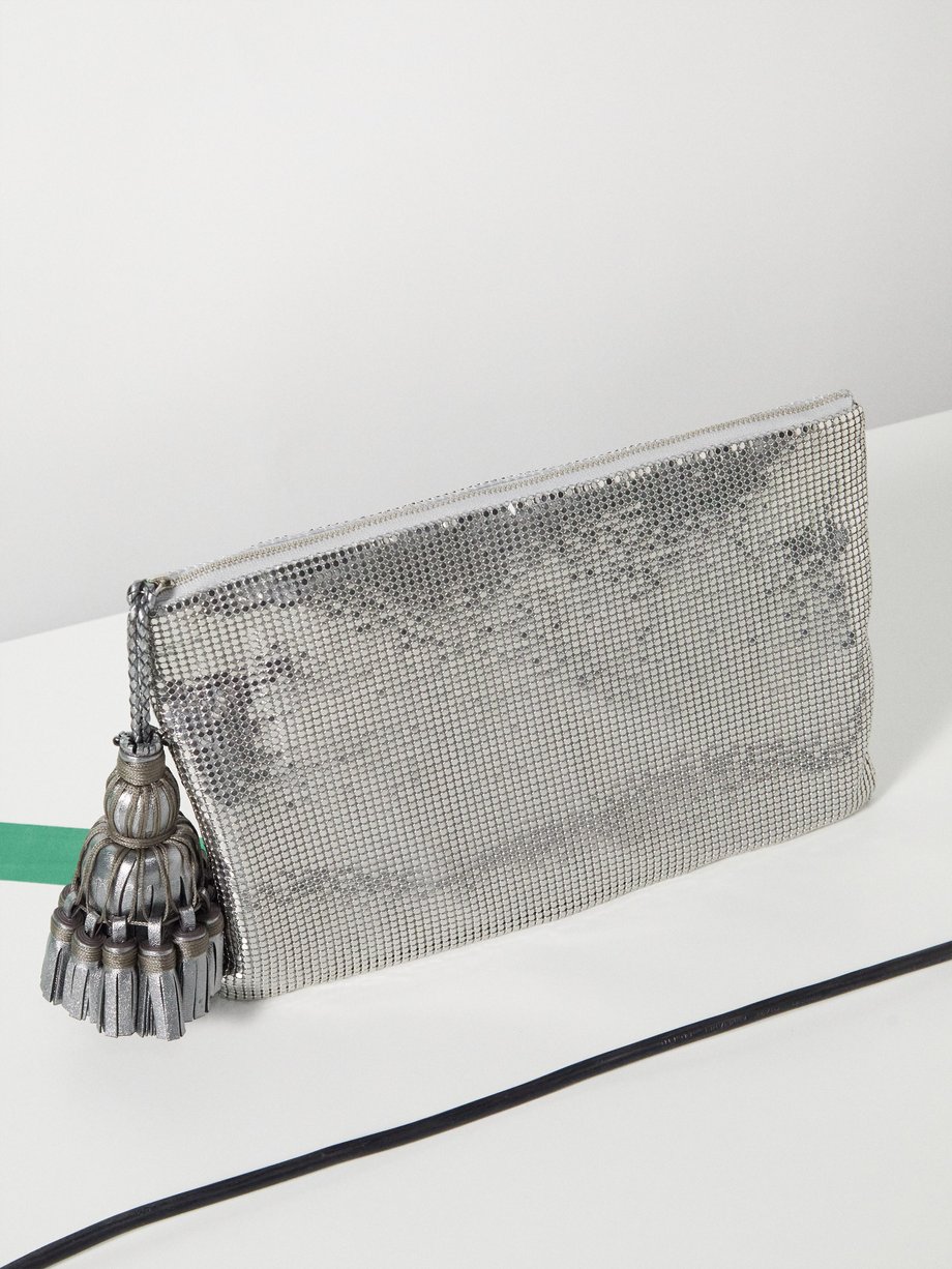 Silver shimmer clutch online bag