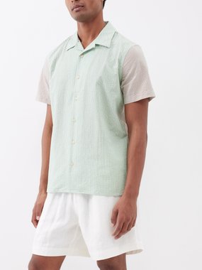 PS Paul Smith Striped cotton short-sleeved shirt