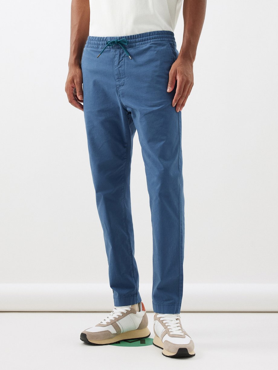 PS Paul Smith Drawstring-waist organic cotton-blend trousers