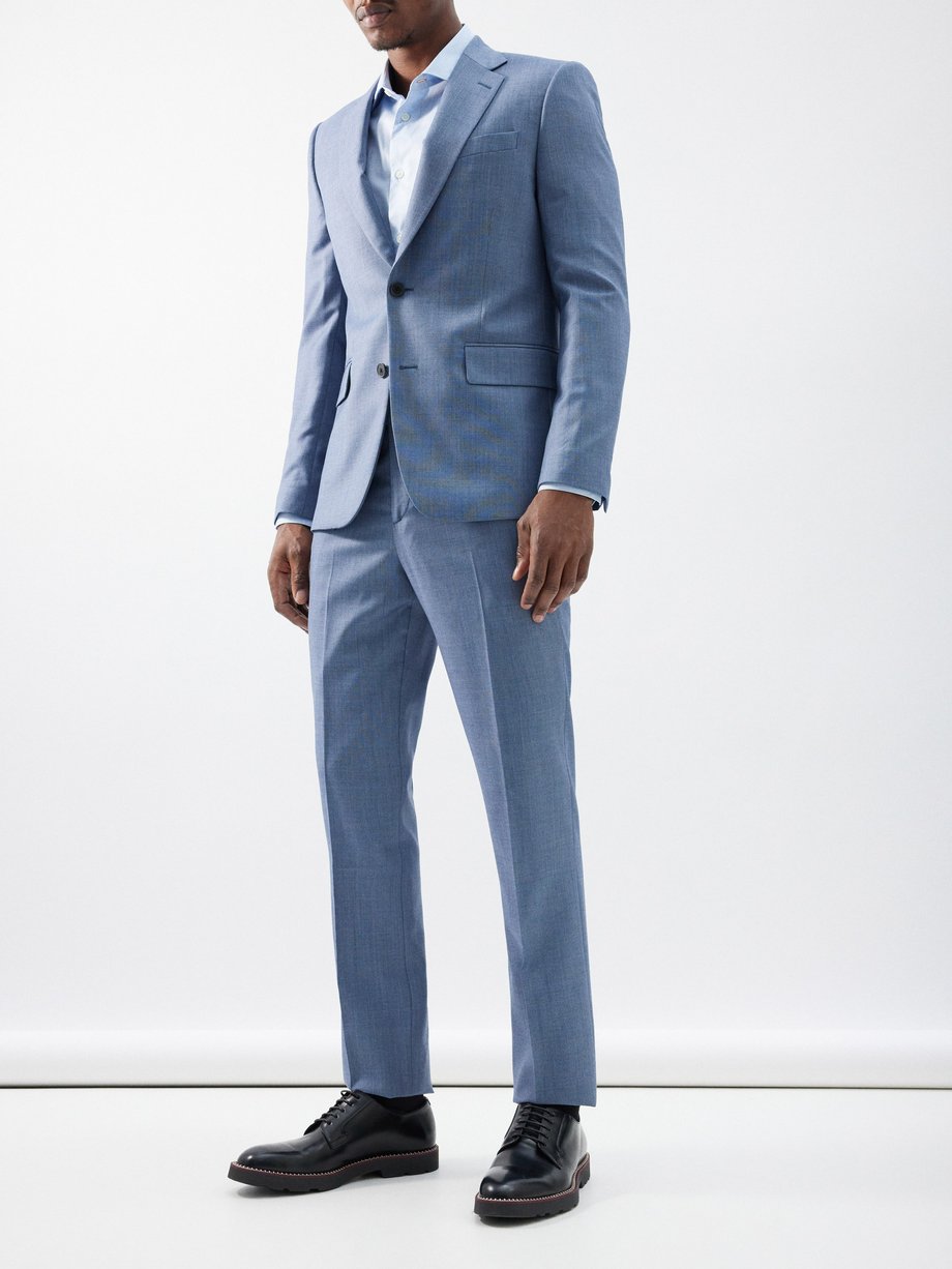 Eleventy single-breasted wool suit - Blue