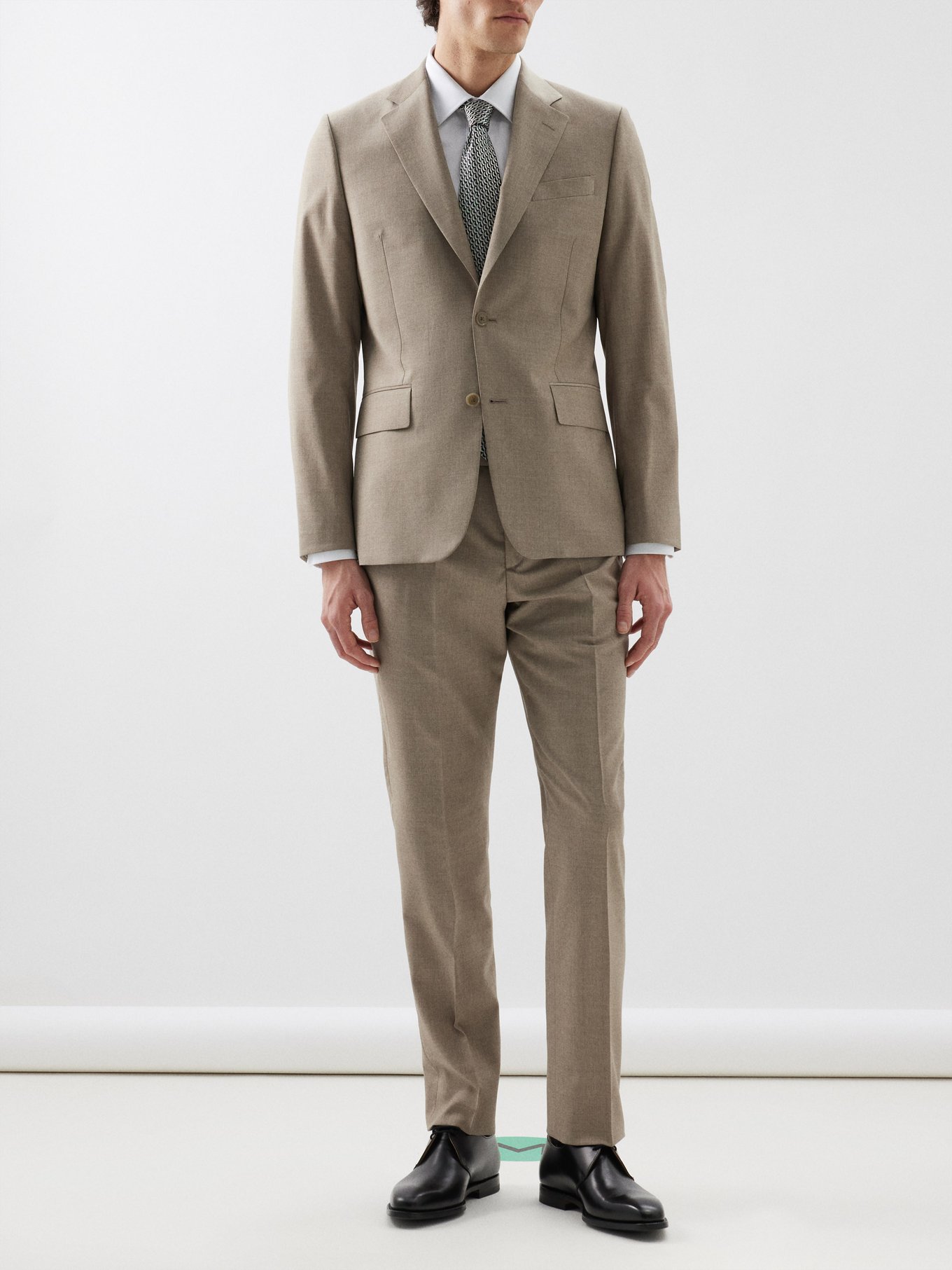 Tailored single-breasted wool-blend suit | Paul Smith