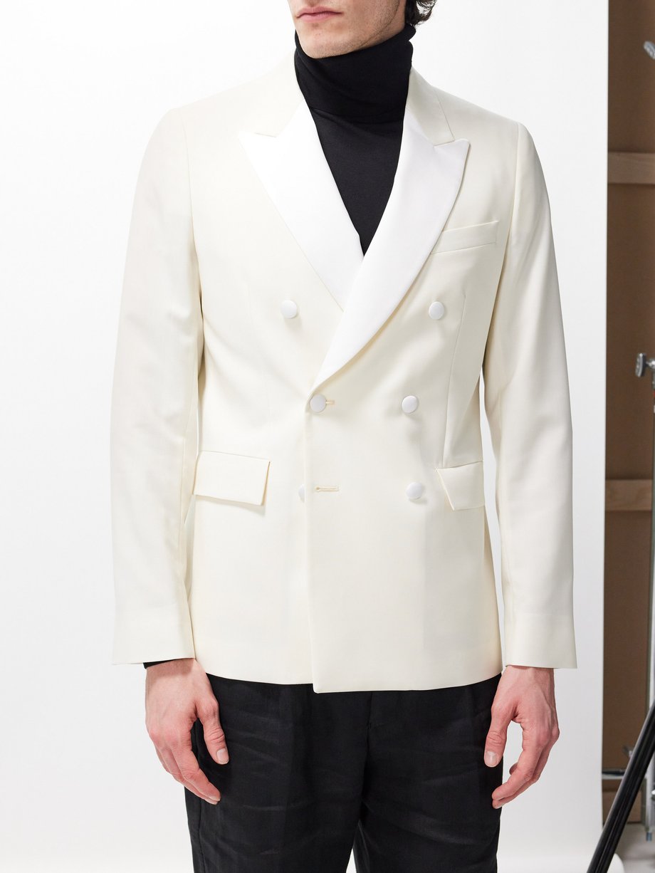 Paul Smith Double-breasted wool-blend tuxedo suit jacket