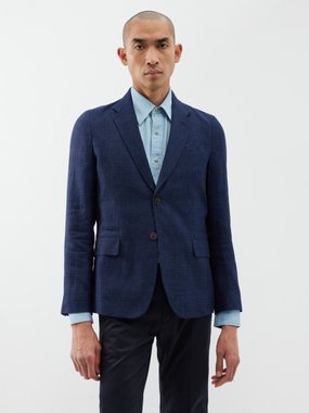 Paul Smith Single-breasted linen-blend suit jacket