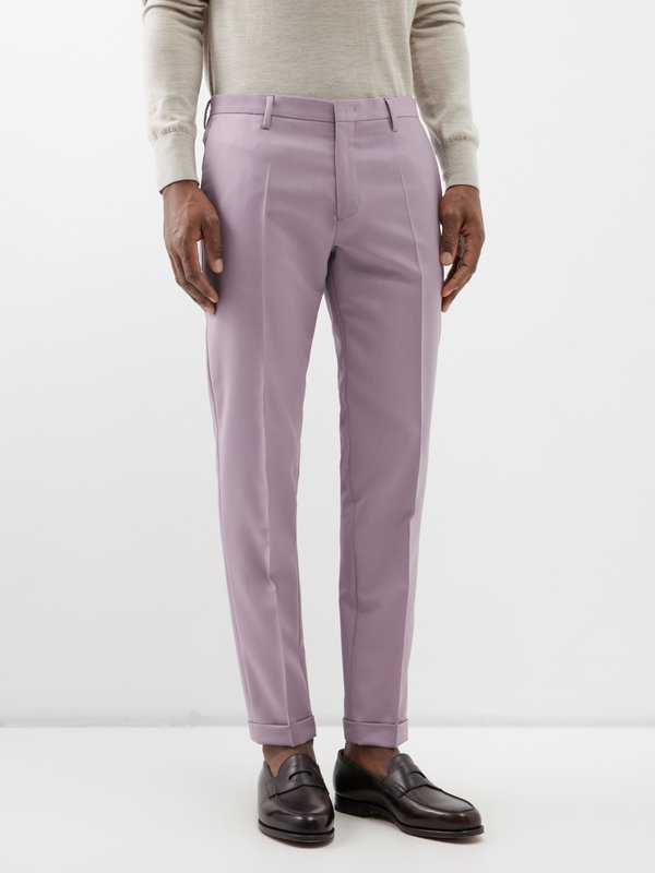 Paul Smith Wool-blend slim-leg trousers