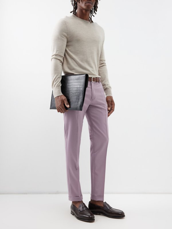 Paul Smith Wool-blend slim-leg trousers