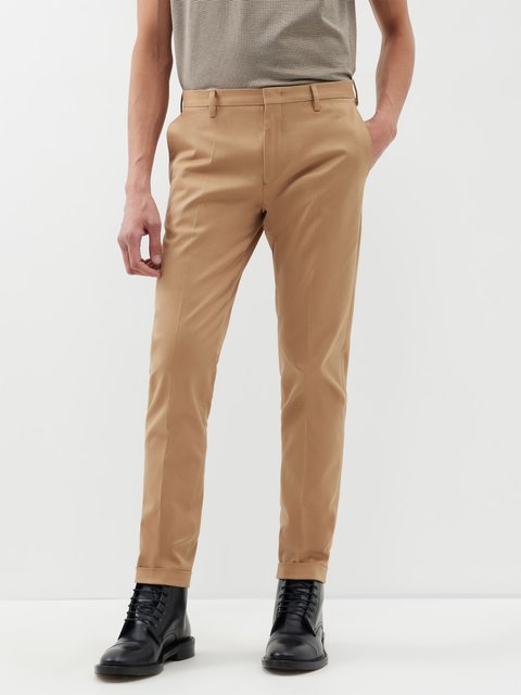Black Ayonne cotton-blend twill trousers | Acne Studios | MATCHES UK