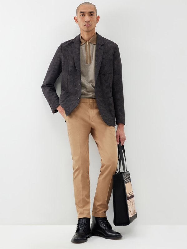 Paul Smith Slim-leg organic cotton-blend twill trousers
