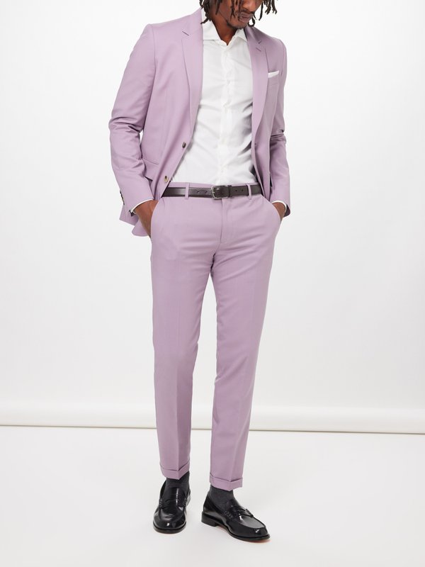 Purple Flap-pocket wool-blend suit jacket | Paul Smith | MATCHES UK