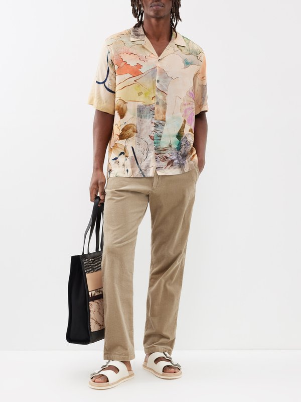 Paul Smith Narcissus-print short-sleeved shirt