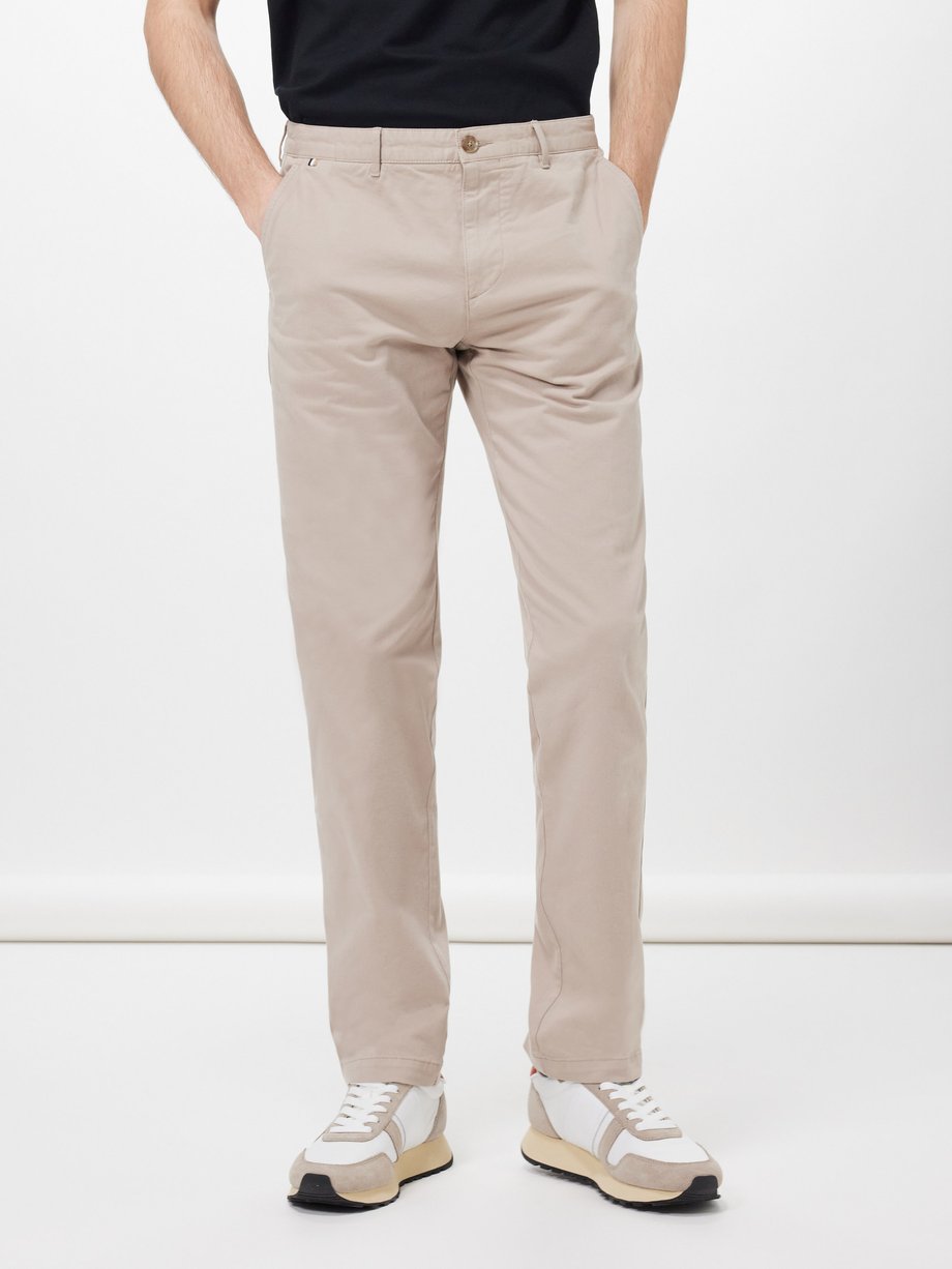 BOSS Slim-fit Tuxedo Trousers In Cotton Velvet in Brown for Men | Lyst