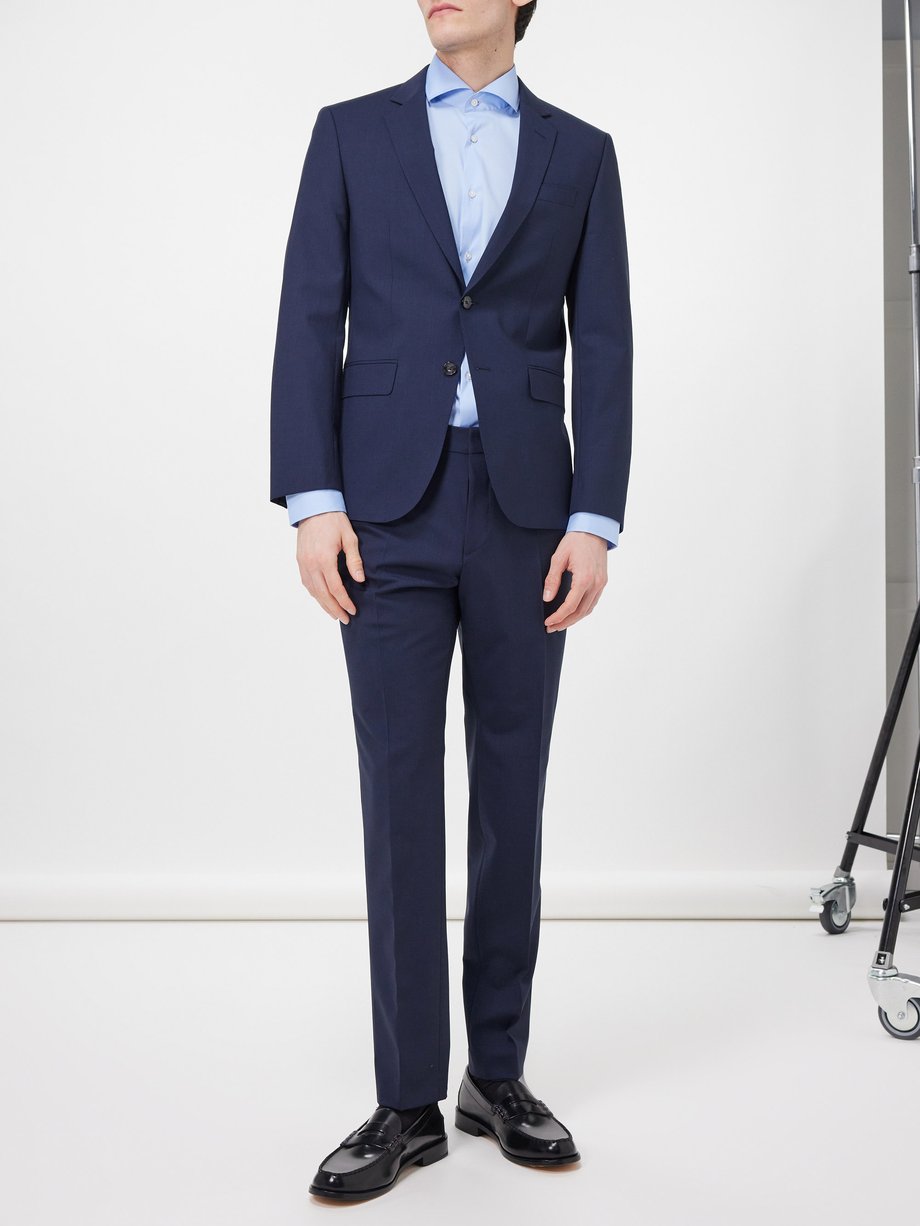 BOSS Slim-fit virgin wool-blend suit