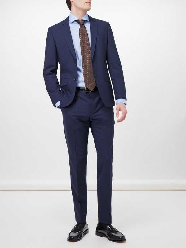 BOSS Slim-fit virgin wool-blend suit