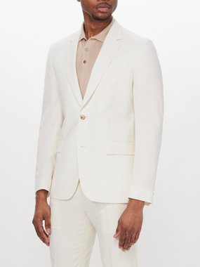 Paul Smith Single-breasted wool and mohair blend suit jacket
