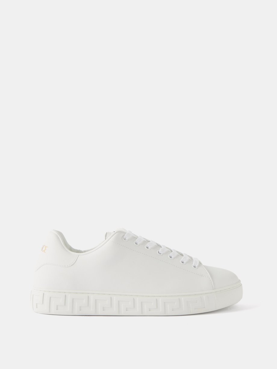 Versace Greca-sole leather trainers