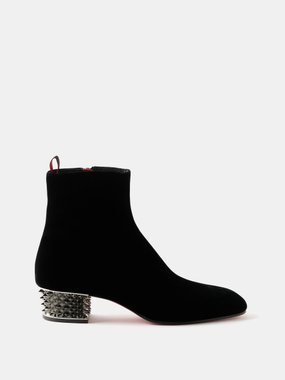 Christian Louboutin Rosa Rocks velvet heeled boots