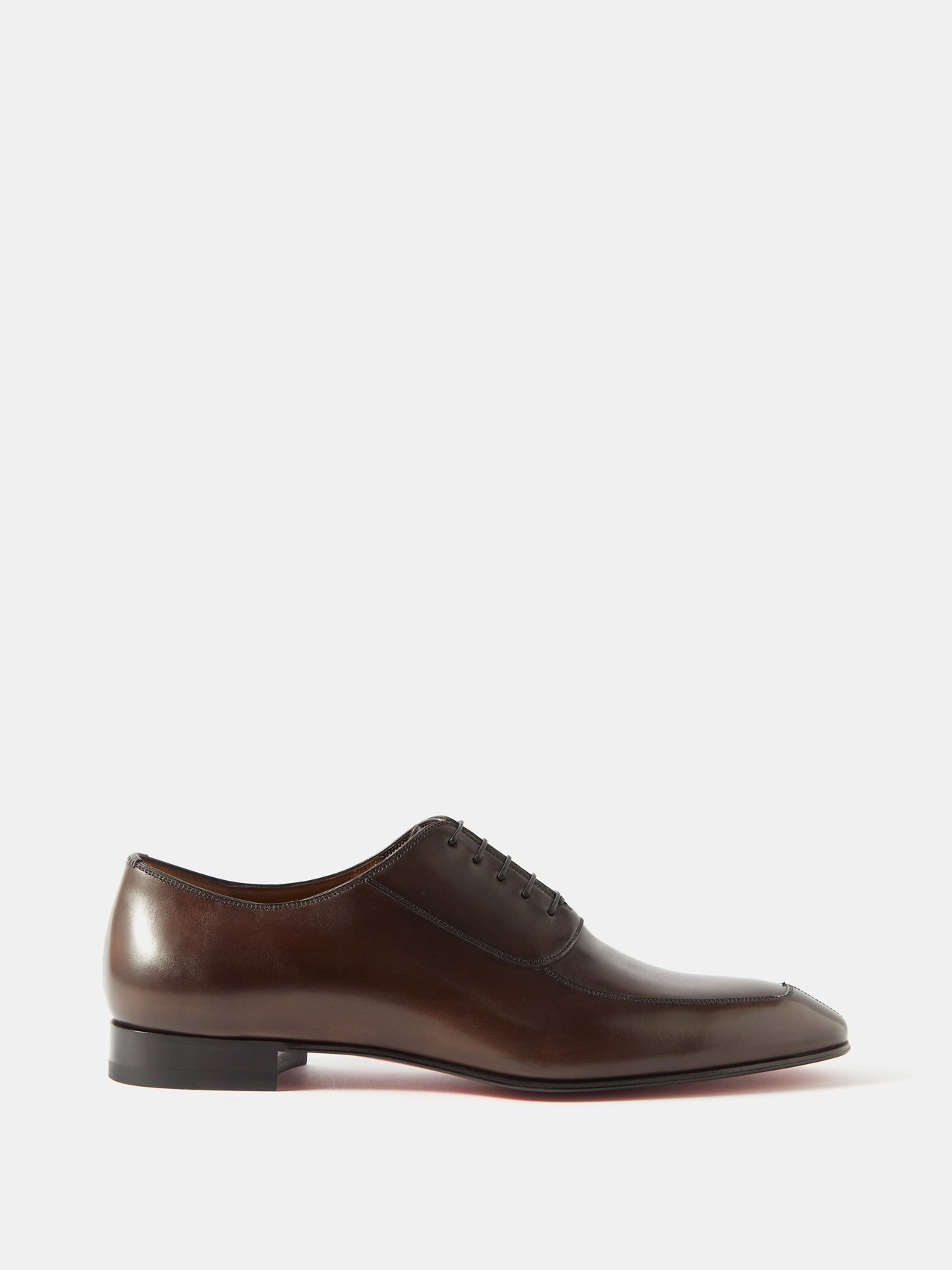 Brown Lafitte leather Oxford shoes | Christian Louboutin | MATCHES UK