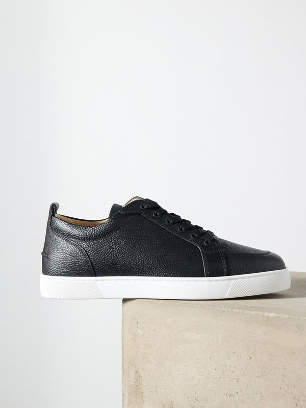 Black Rantulow grained-leather low-top trainers | Christian Louboutin ...