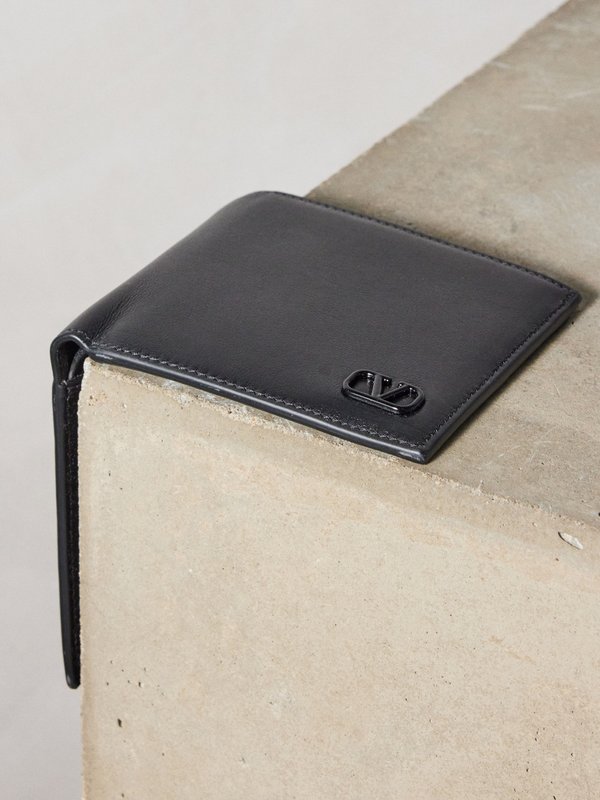 Valentino Garavani V-Logo leather bi-fold wallet