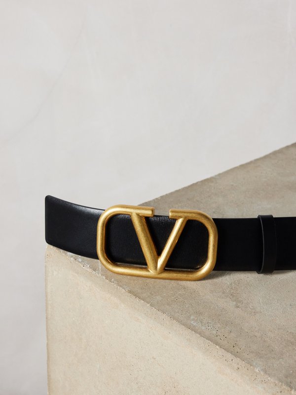 Valentino Garavani V-Logo leather belt