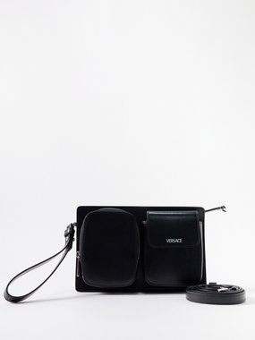 Versace Cargo pocket leather cross-body bag