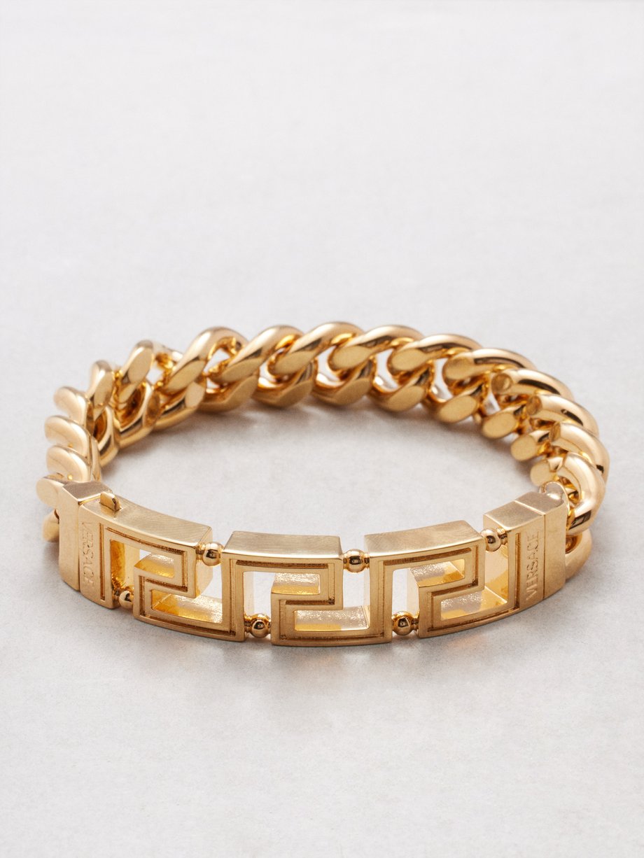 Gold Greca chain bracelet, Versace
