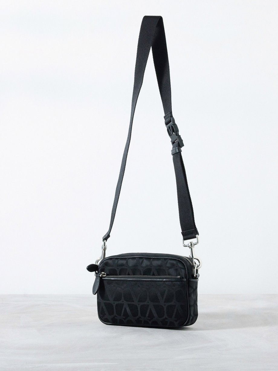 Black Toile Iconographe jacquard cross-body bag | Valentino Garavani ...