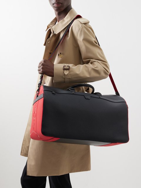 Black Ruisbuddy grained leather holdall Christian Louboutin