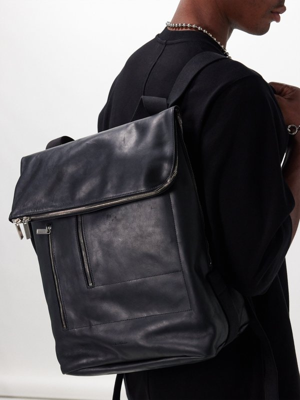 Rick Owens Cargo leather backpack