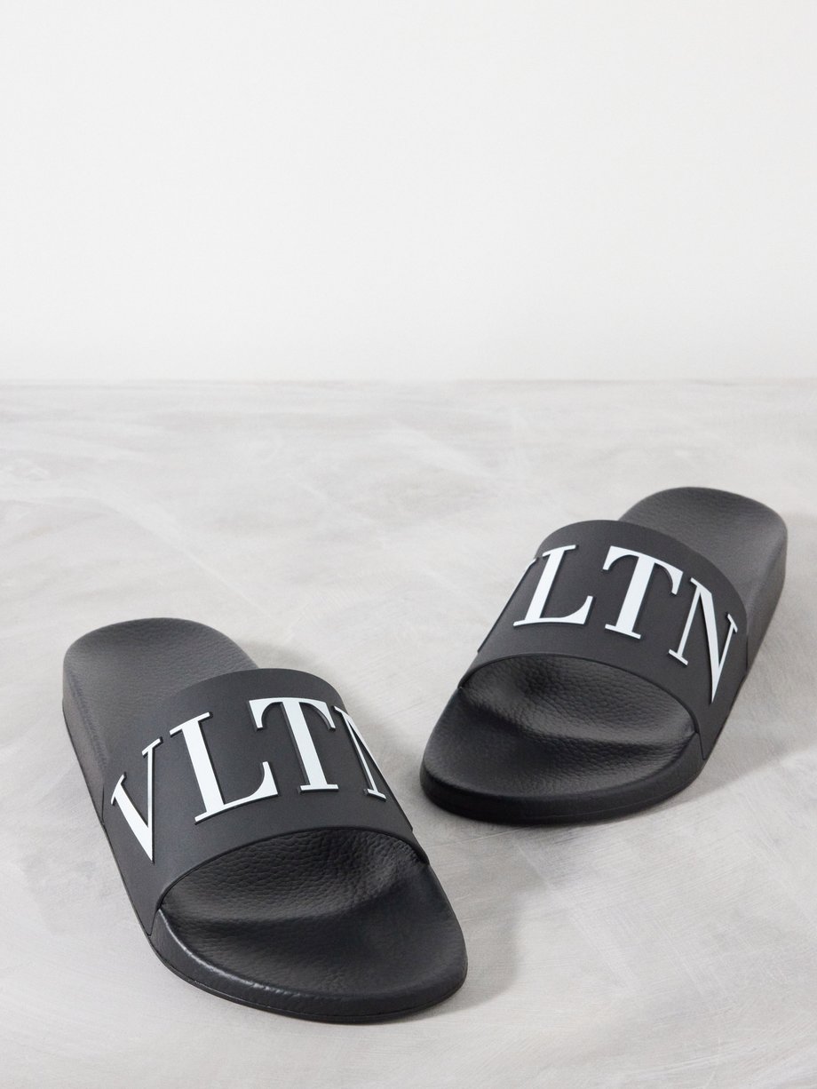 Valentino Garavani Black VLTN Slides