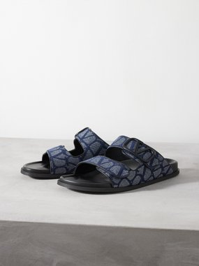Valentino Garavani Sabot Toile Iconographe denim sandals