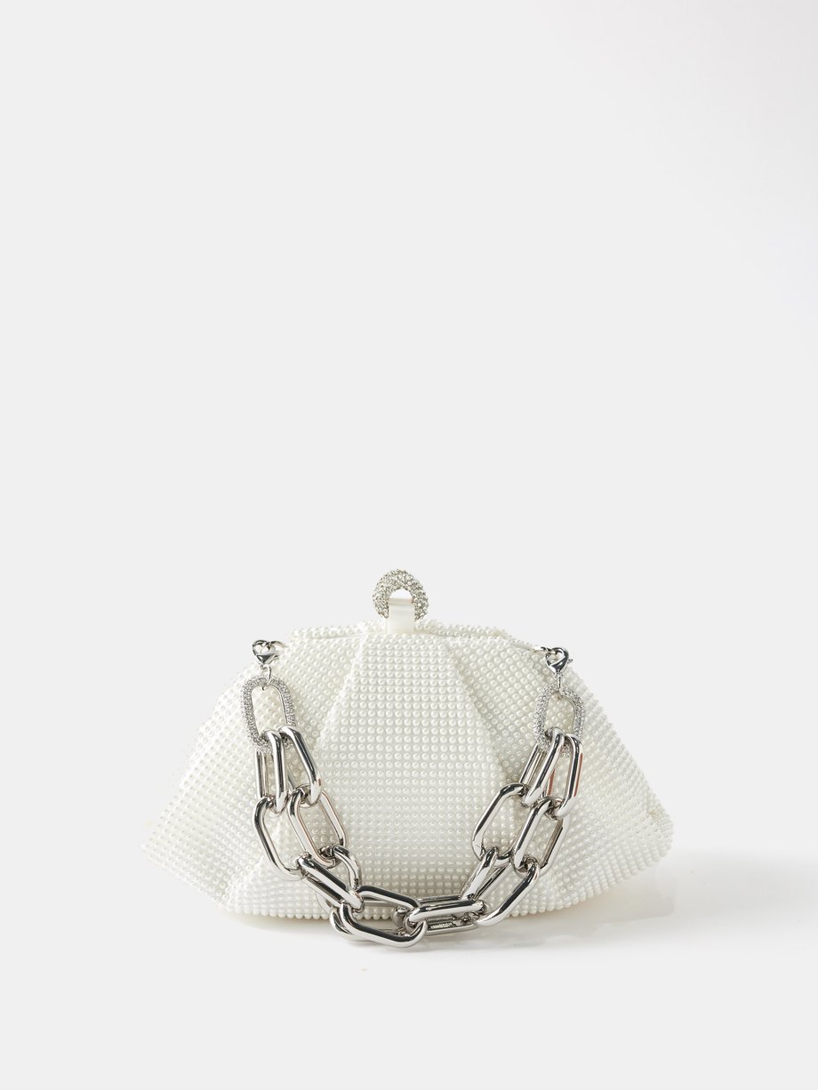 Judith Leiber Gemma Fullbead crystal-embellished clutch bag