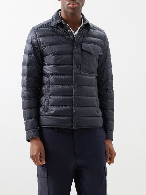 Grey Zayn wool-blend quilted down jacket, MooRER