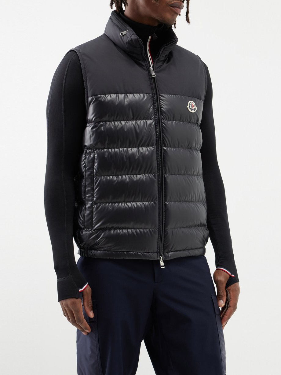 Black Cerces quilted down gilet | Moncler | MATCHES UK