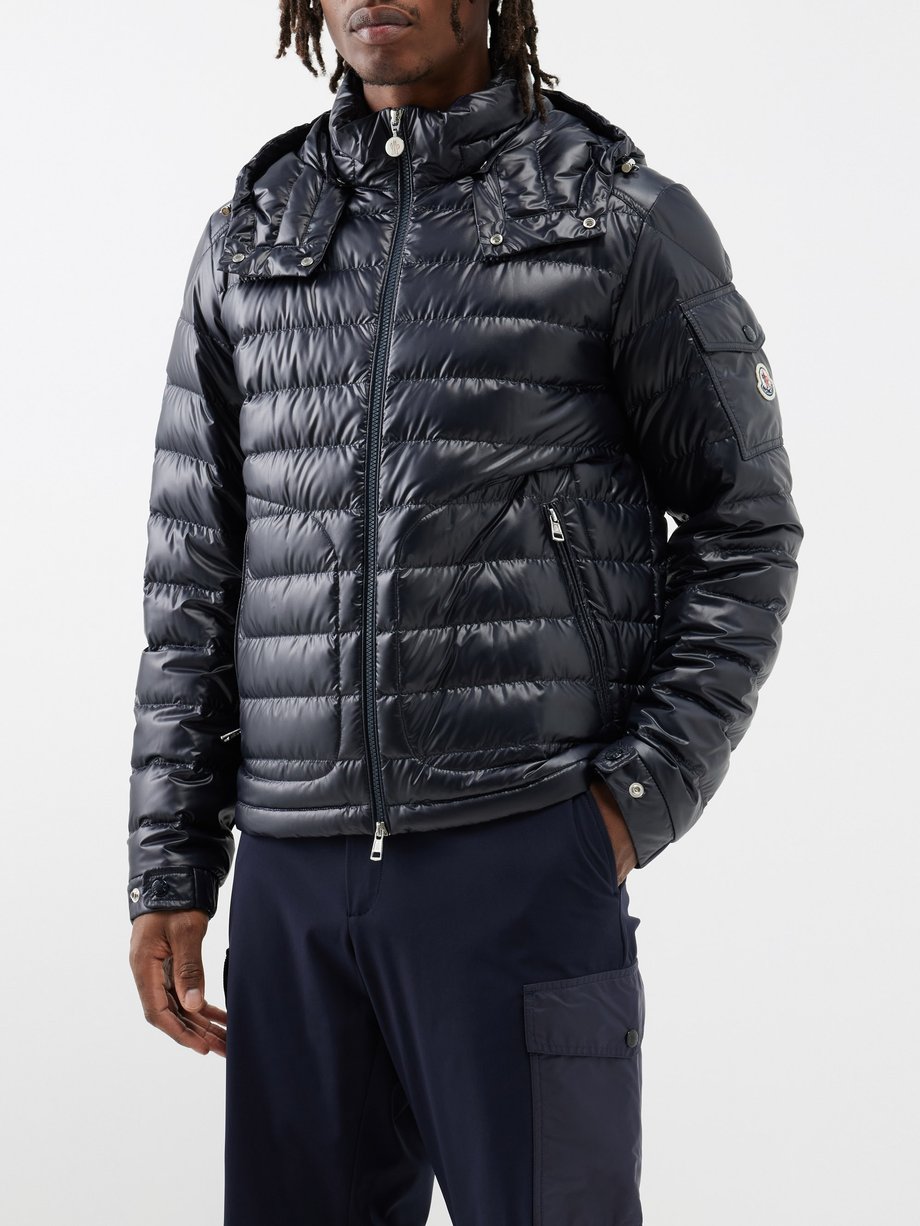 Navy Lauron quilted down coat | Moncler | MATCHES UK