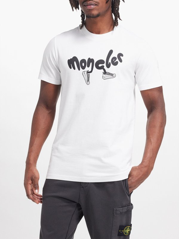 Moncler Running Shoes cotton-jersey T-shirt