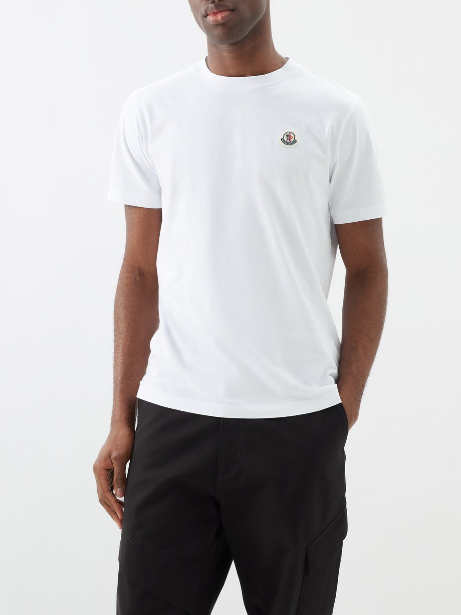 Moncler logo-embroidered cotton T-shirtモンクレール
