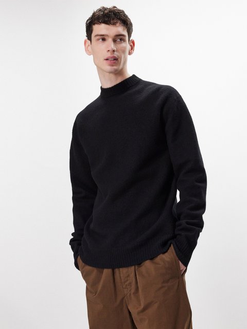 JIL SANDER MAN BLACK KNITWEAR - JIL SANDER - KNITWEAR