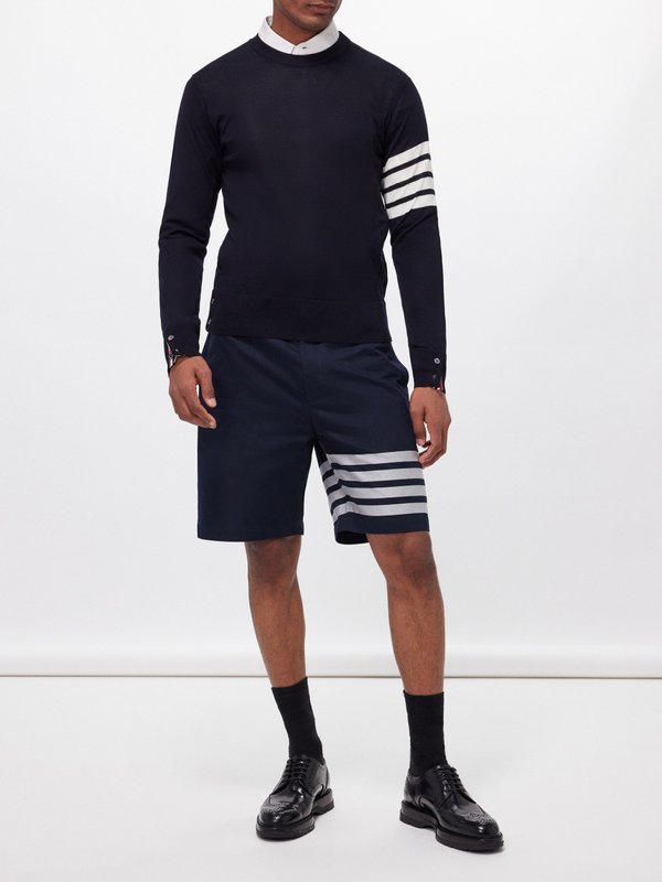 Thom Browne 4-bar cotton-twill shorts