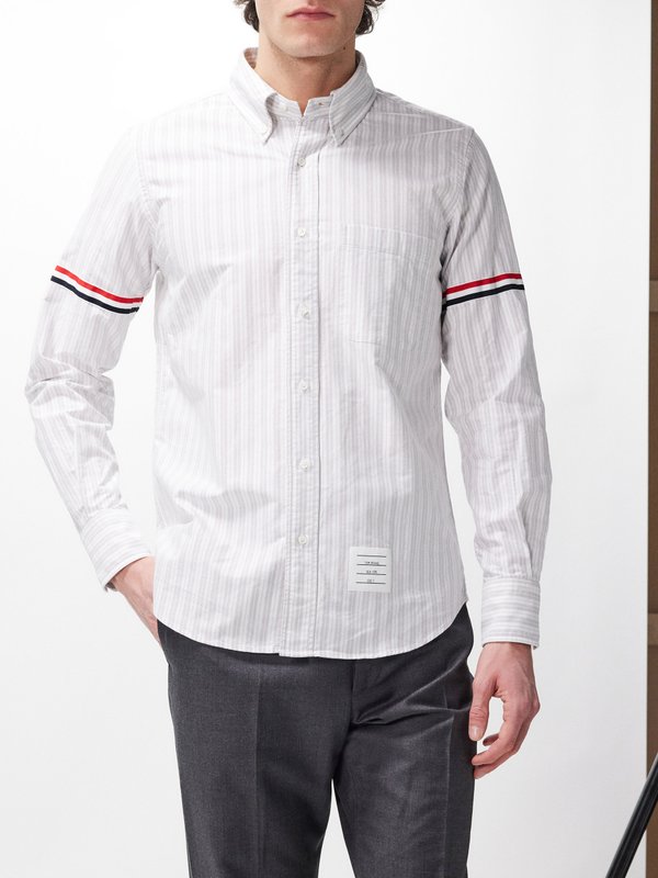 Thom Browne Striped cotton Oxford shirt