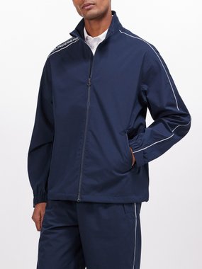 J.Lindeberg Theo striped recycled-blend jacket