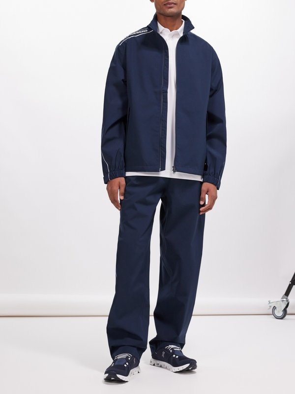 J.Lindeberg Theo striped recycled-blend jacket