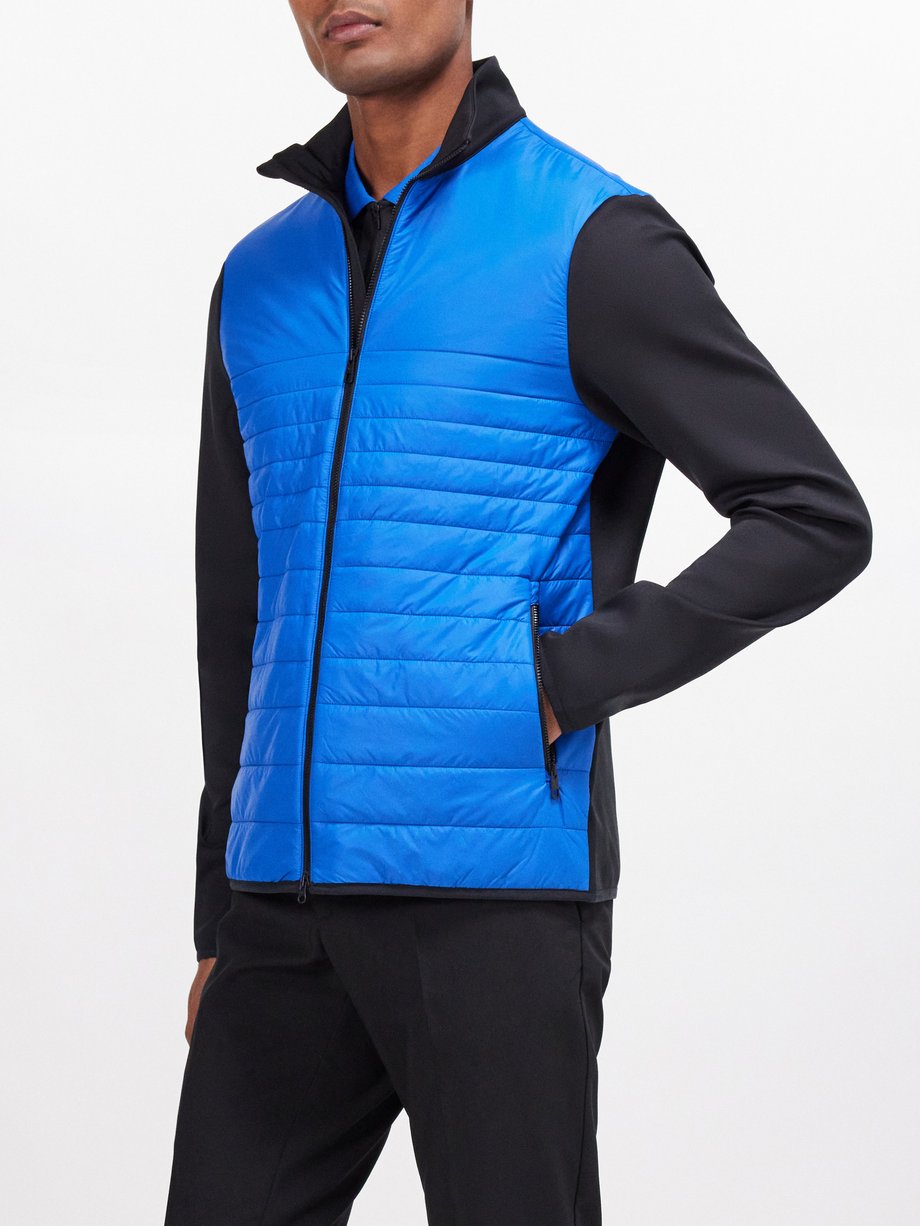 Blue Martino quilted jersey and shell coat, J.Lindeberg