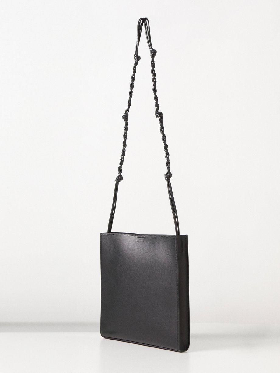 Black Tangle medium leather cross-body bag | Jil Sander | MATCHES UK