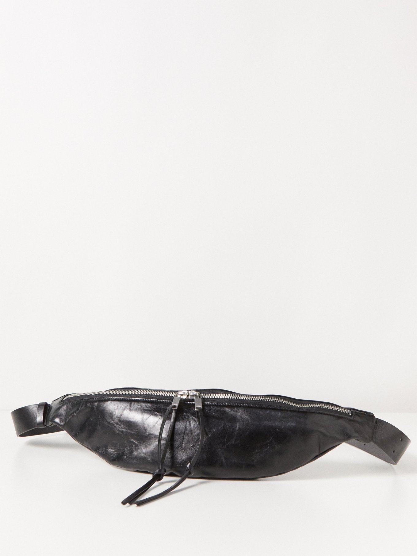 Jil Sander buckle-fastening leather belt - Black